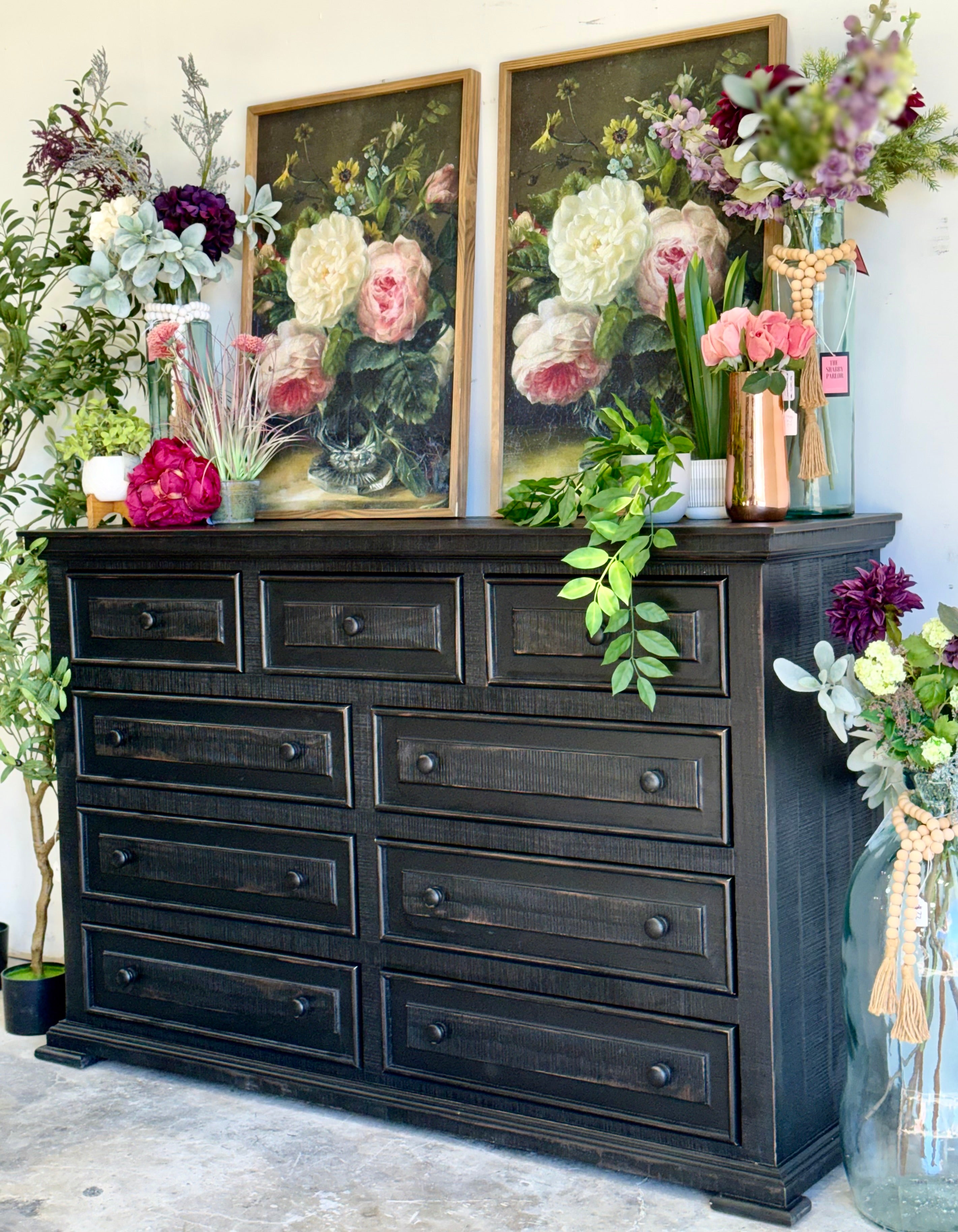 Charlotte Dresser-Handrubbed Black