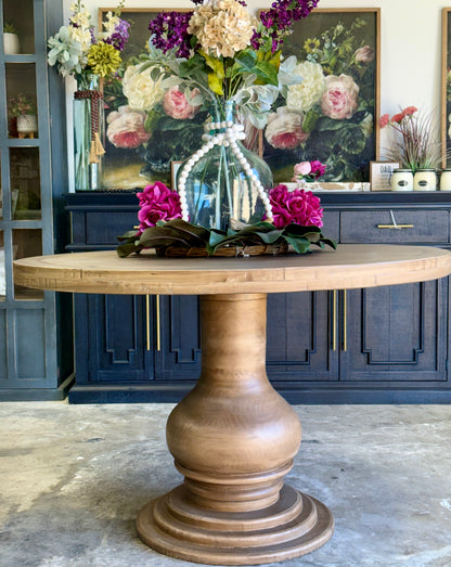 Clara 47" Round Dining Table-Cappuccino