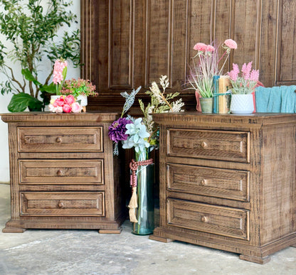 Charlotte 3-Drawer Nightstand-Light Honeywood™