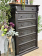 Jasmine Chest of Drawers-Handrubbed Black