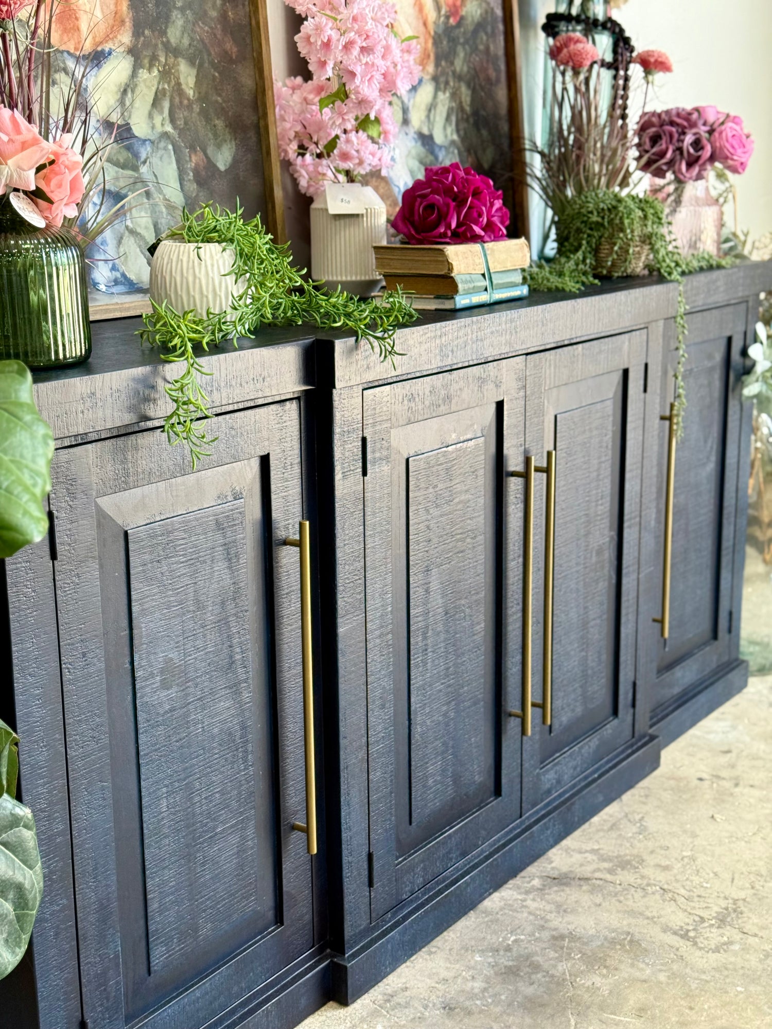 Cyra 4 Door Console-Deep Blue/Gold
