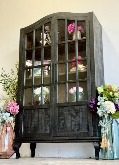 Felicity Arched Vitrine-Black/Honeywood™