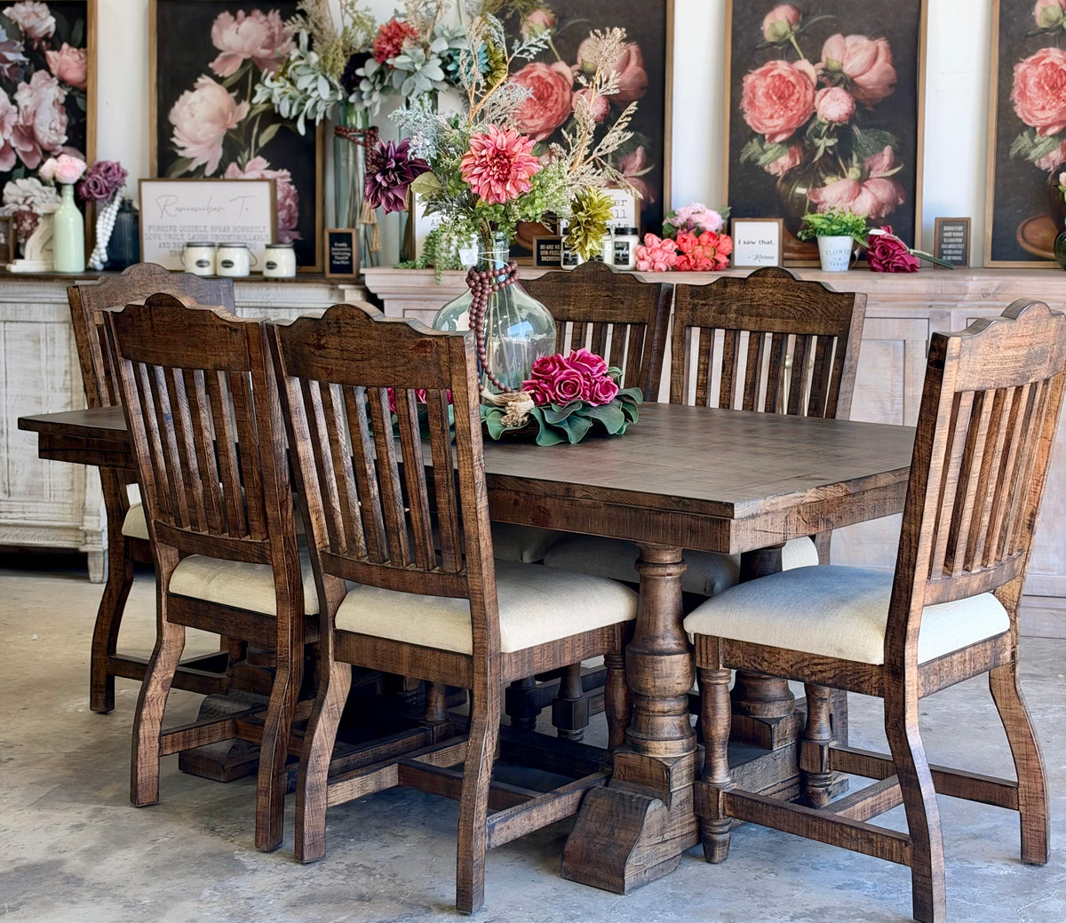 Ella 76" Dining Table Set With Chairs-Honeywood™