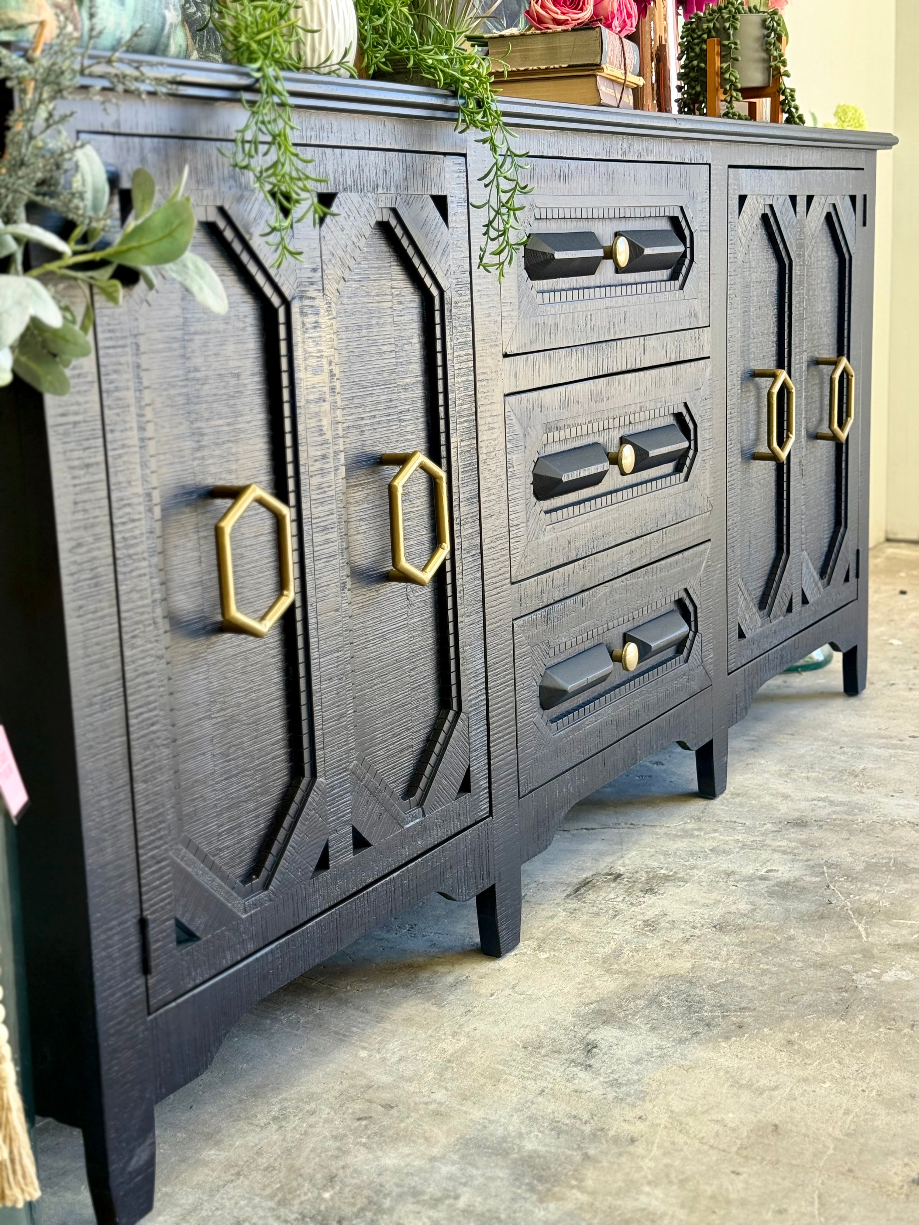 Cora Console-Deep Blue/Gold™