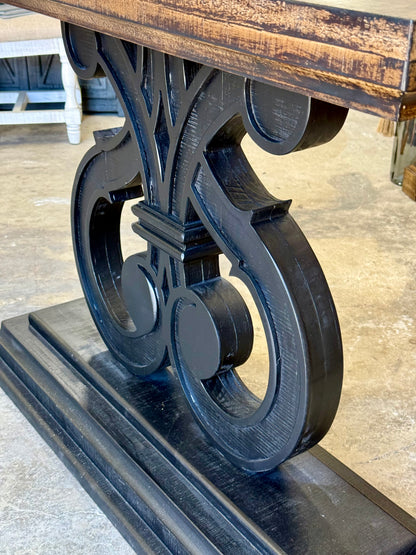 Harp Entryway-Black/Honeywood