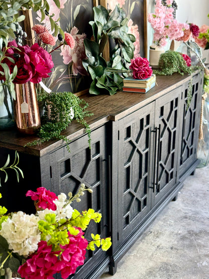 Michelle Console-Black/Honeywood