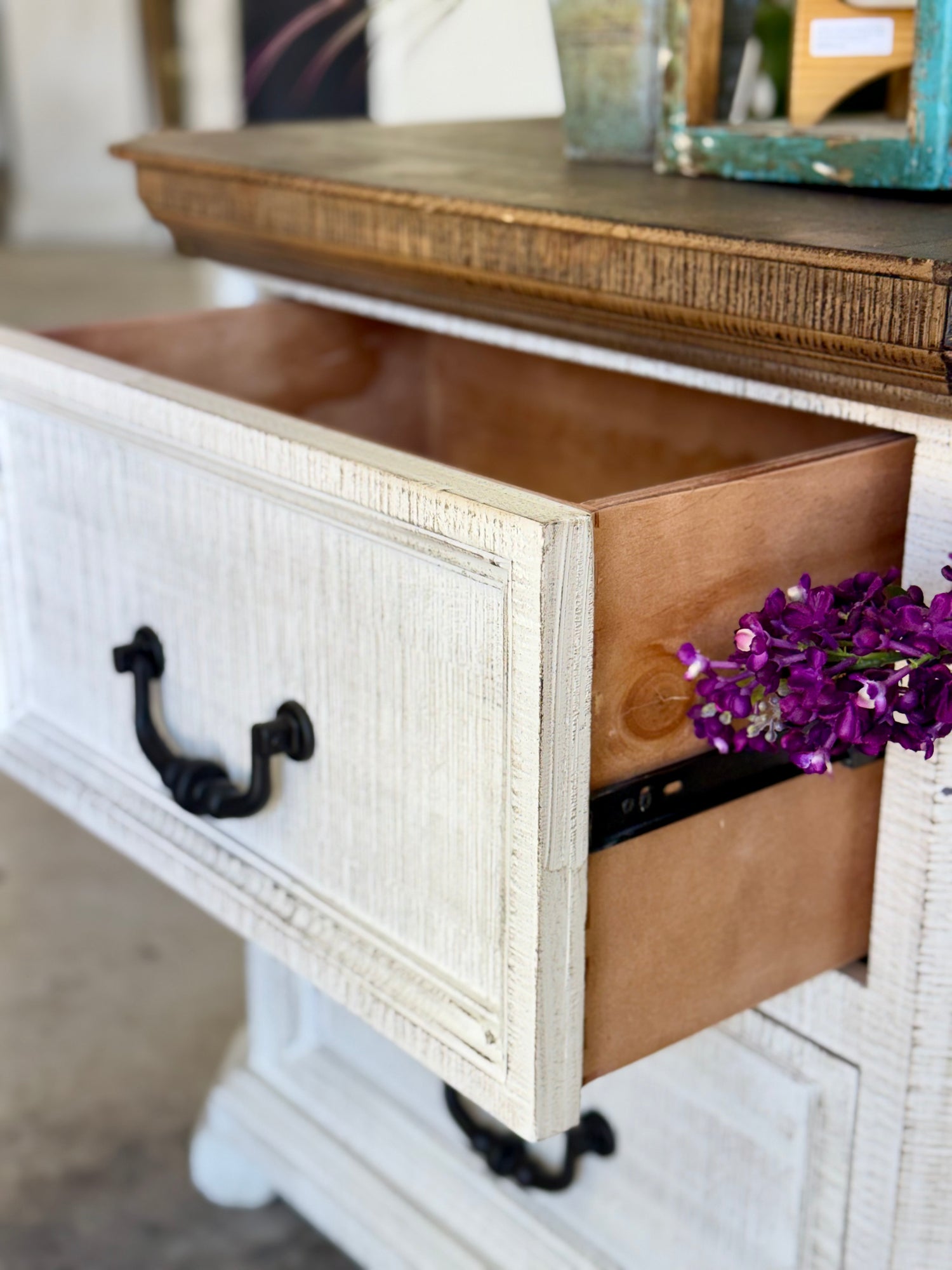Harper Nightstand- White Wheat/Honeywood™