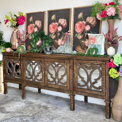Harper 108" Mirrored Console-Honeywood