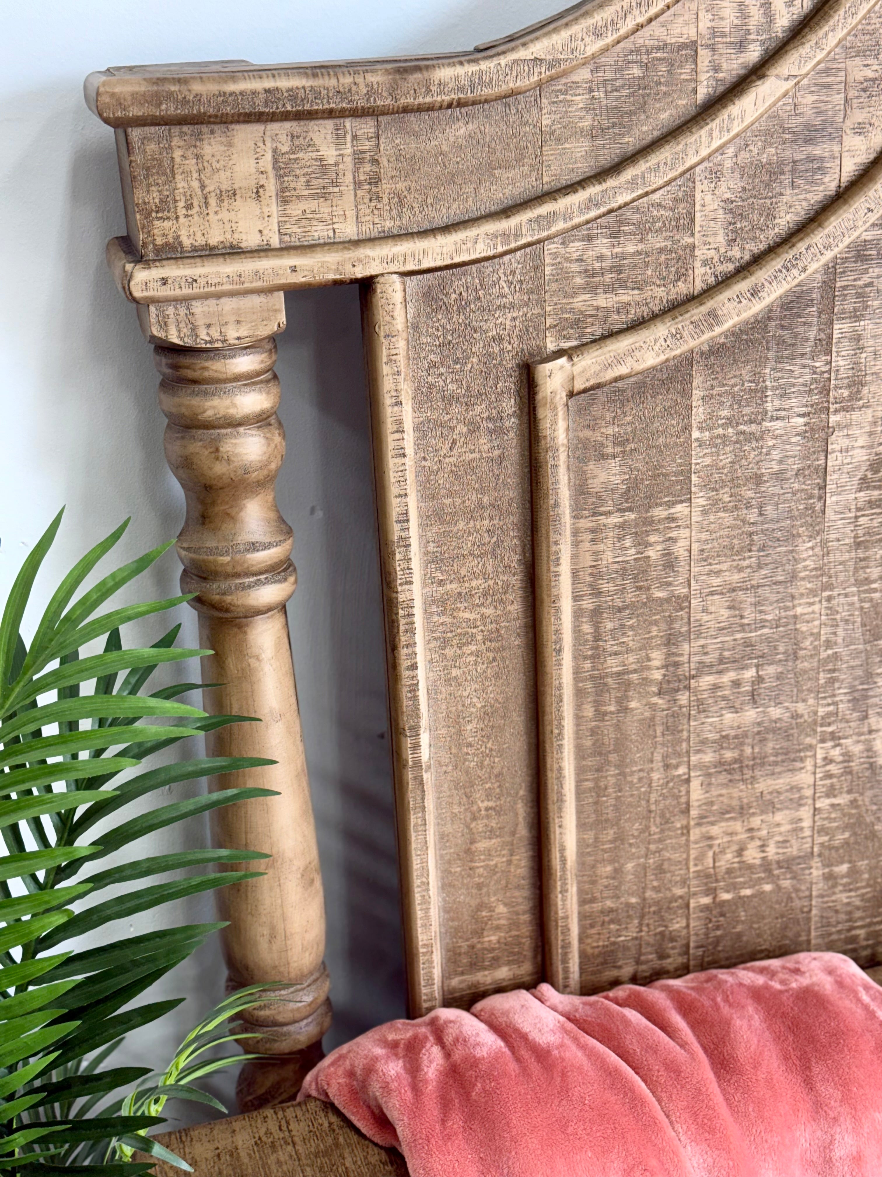 Madison King Bed-Sandstone