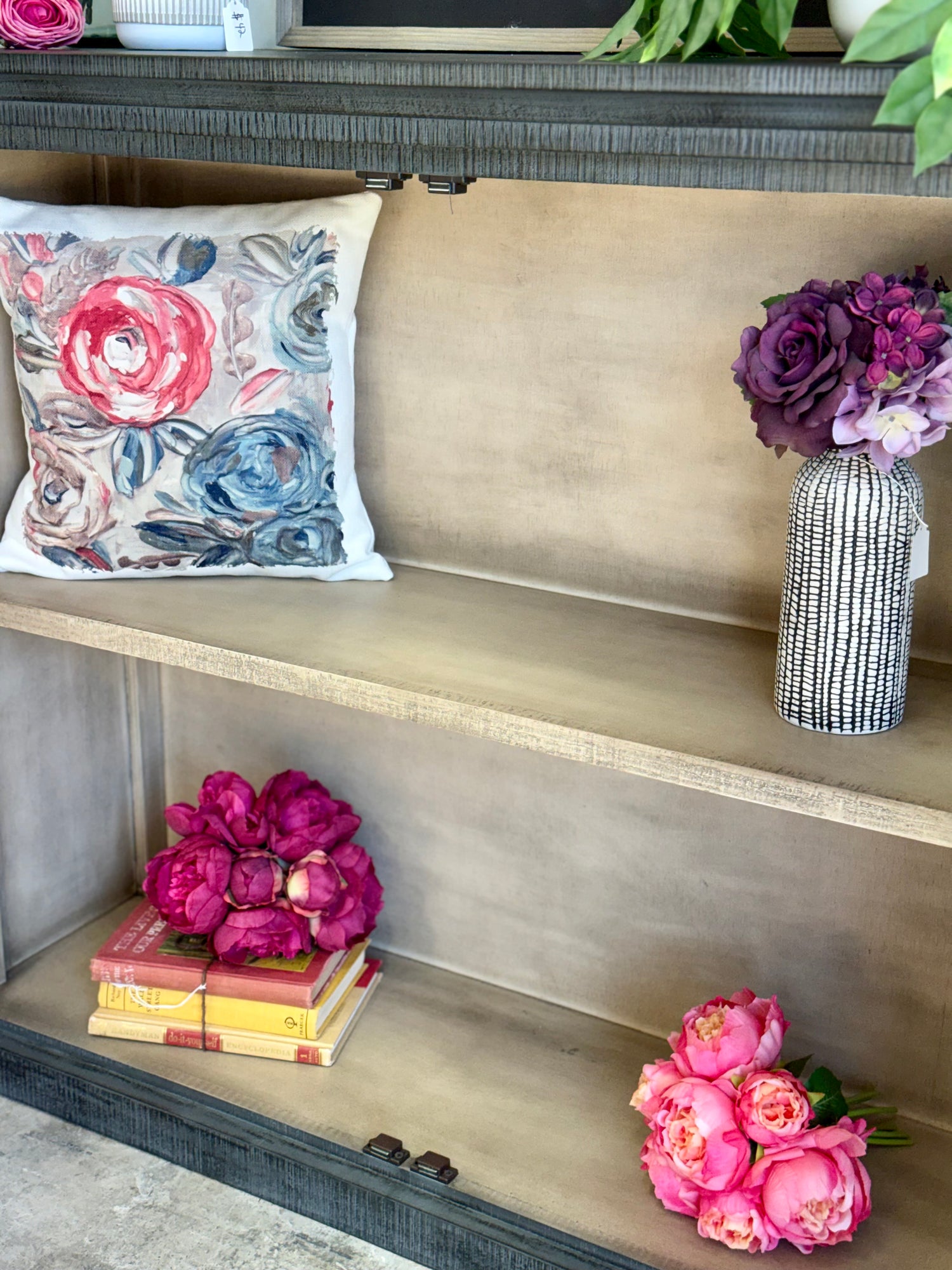 Gia 2 Door Console-Blue Dusk/Cappuccino