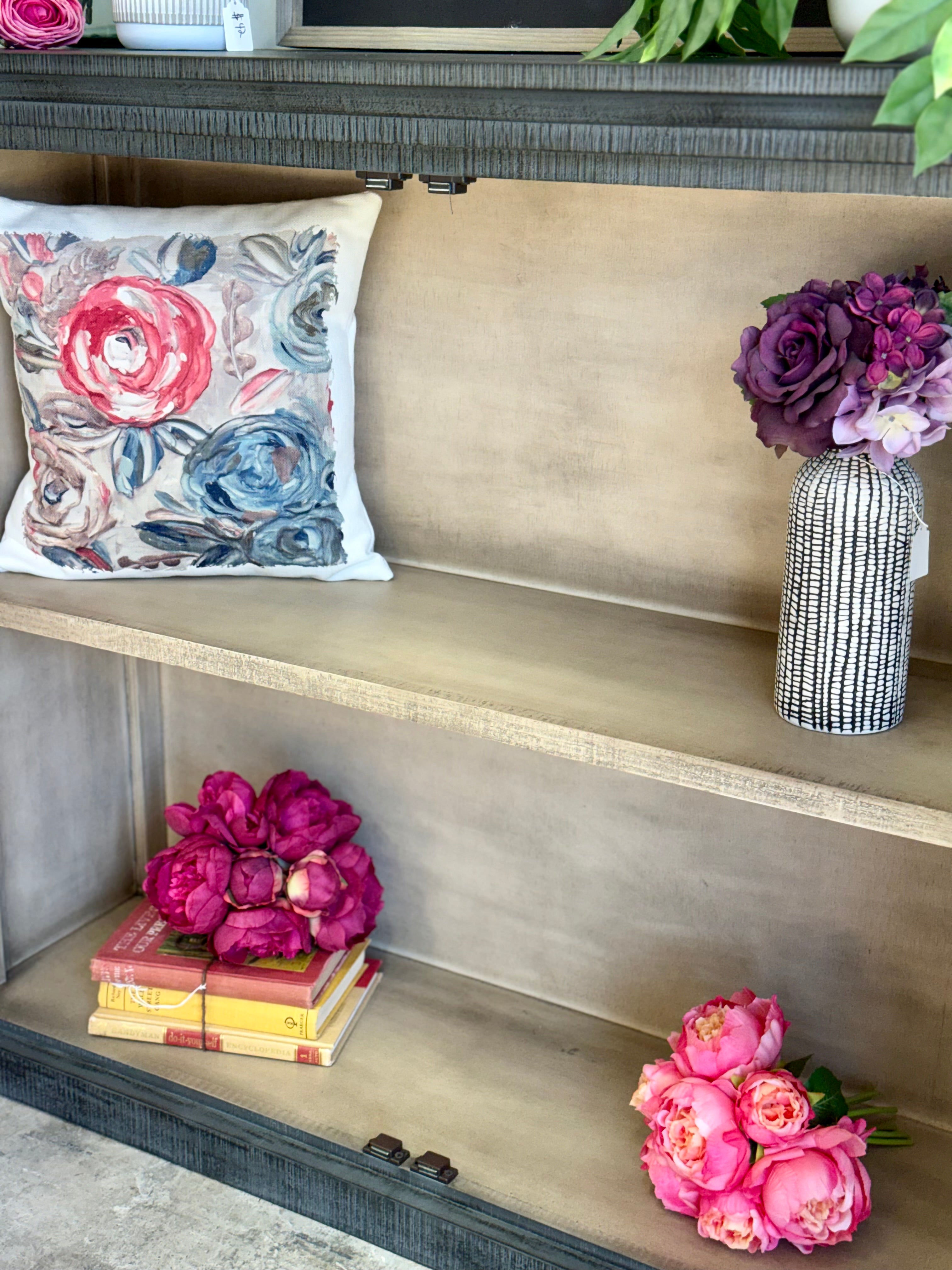 Gia 2 Door Console-Blue Dusk/Cappuccino