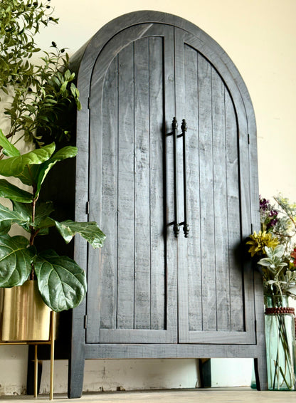 Georgia Domed Vitrine- Handrubbed Black