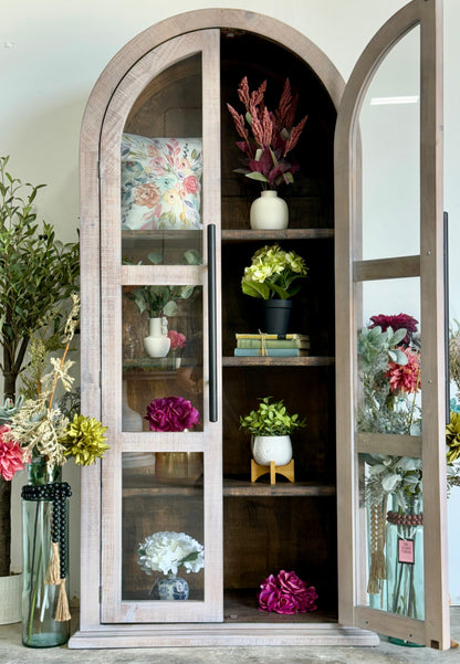 Libby Domed Vitrine- Soft Drift/Honeywood