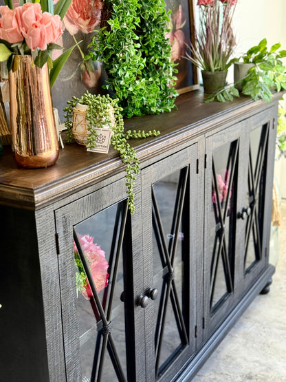 Maya 4-Door Console-Black/Sparrow