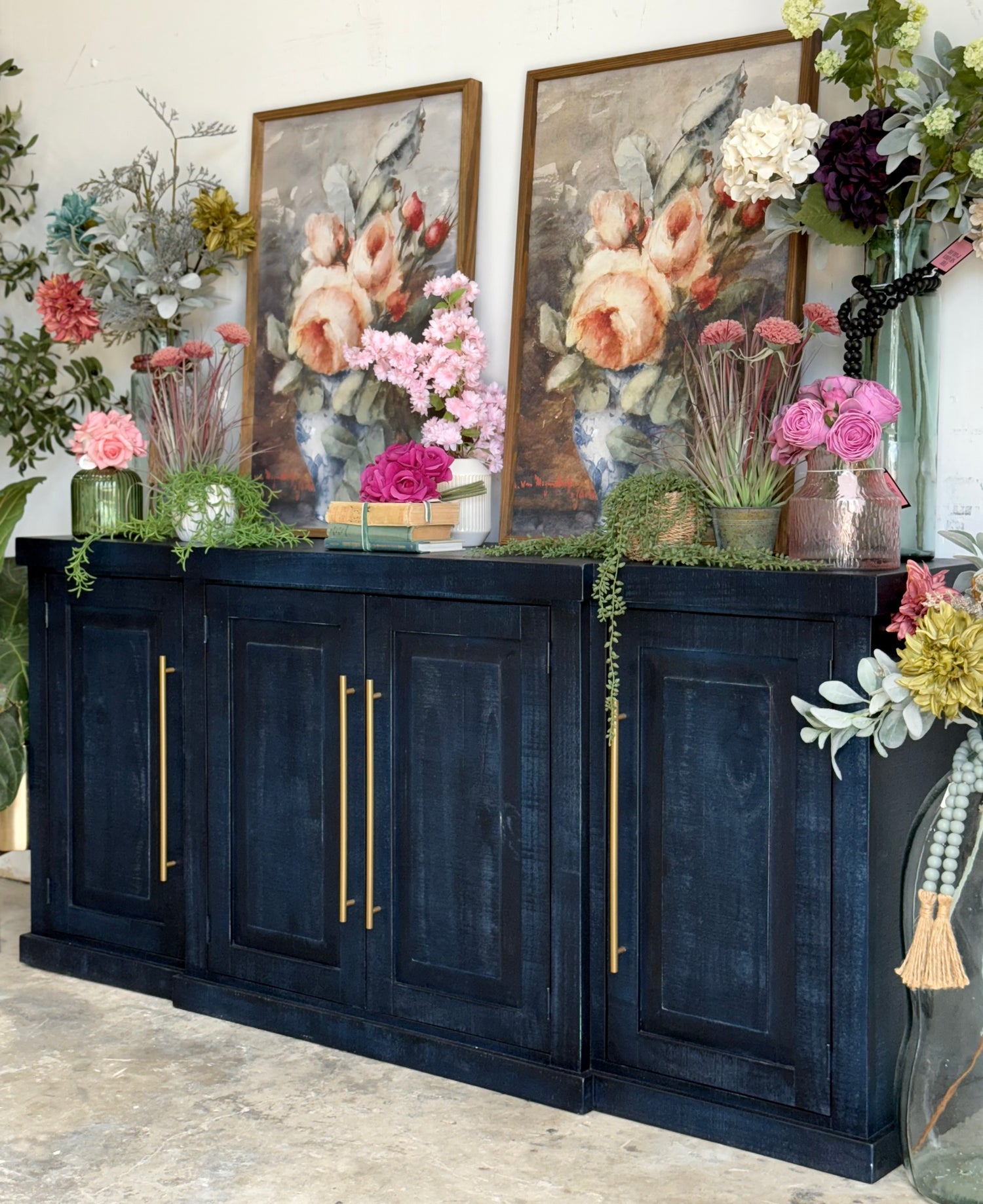 Cyra 4 Door Console-Deep Blue/Gold
