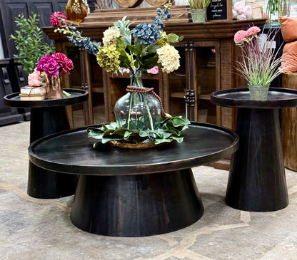 Kennedy Side Table-Handrubbed Black