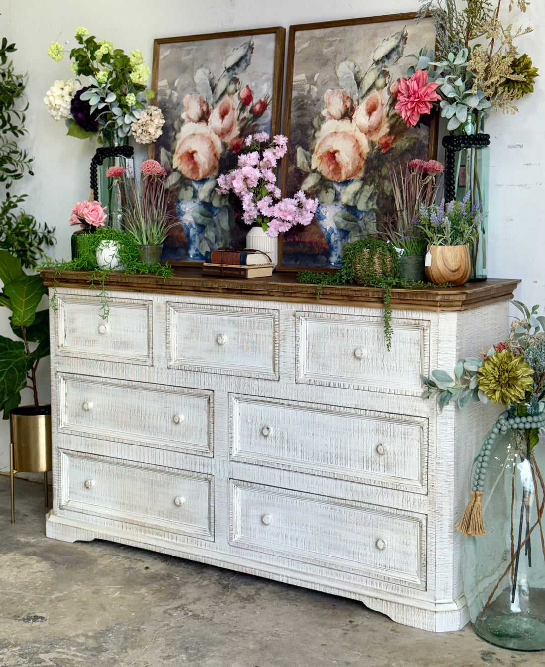 Eden Dresser- White Wheat/Sandstone