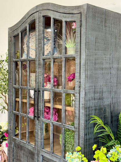 Felicity Arched Vitrine-Blue Dusk/Cappuccino