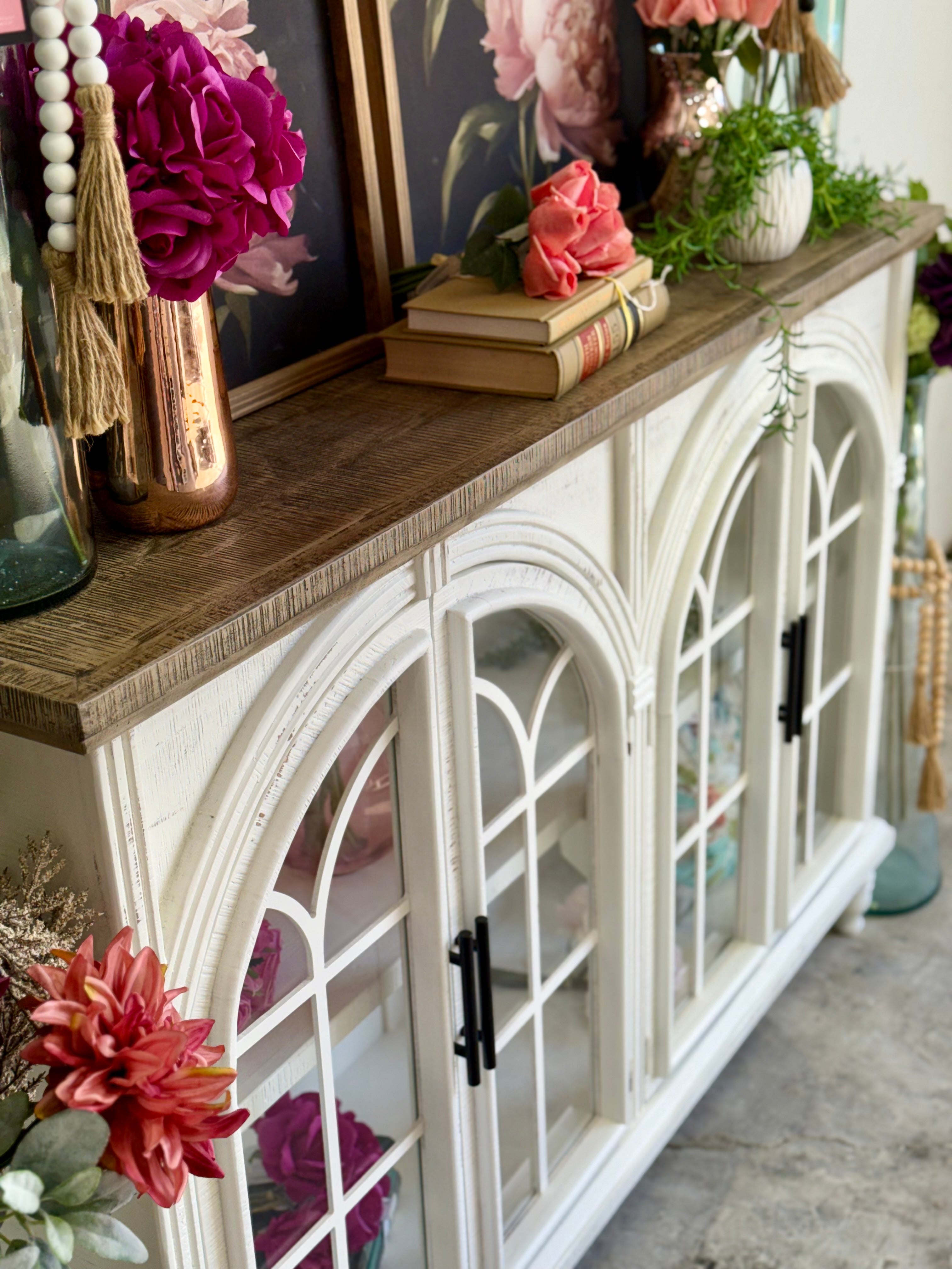 Colette Console-Frosted Linen/Sandstone