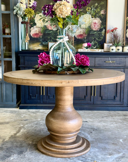 Clara 47" Round Dining Table-Cappuccino