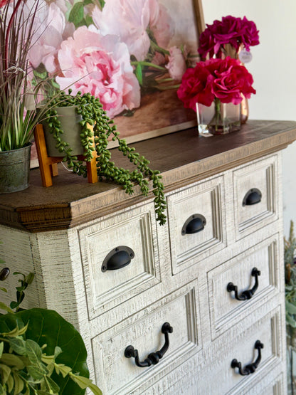Harper Chest of Drawers- White Wheat/Honeywood™