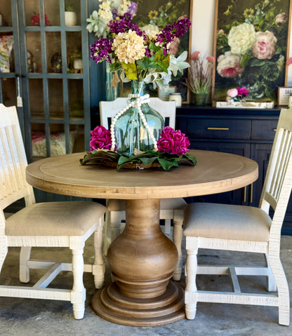 Clara 47" Round Dining Table-Cappuccino