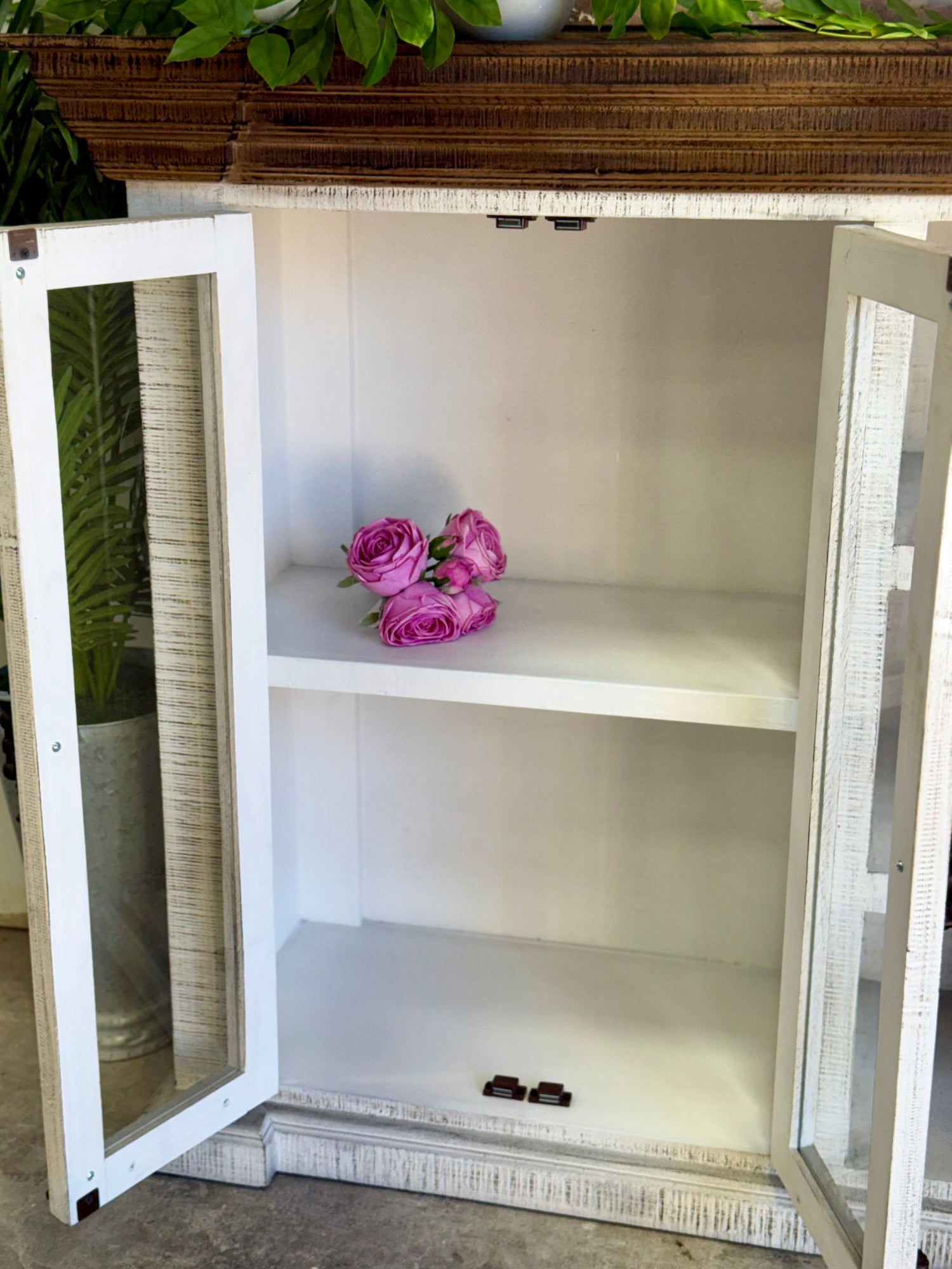 Blakely 4 Door Console-Gray Wheat/Honeywood™