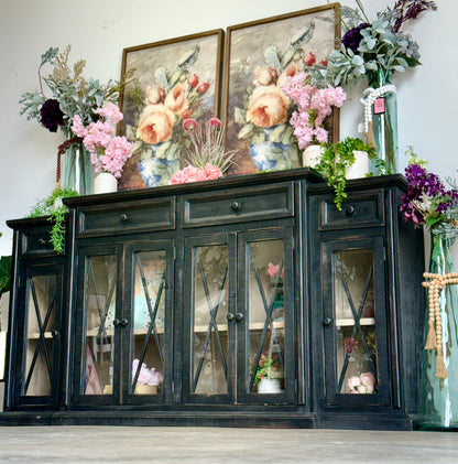 Oliver 6-Door Console-Black/Dove