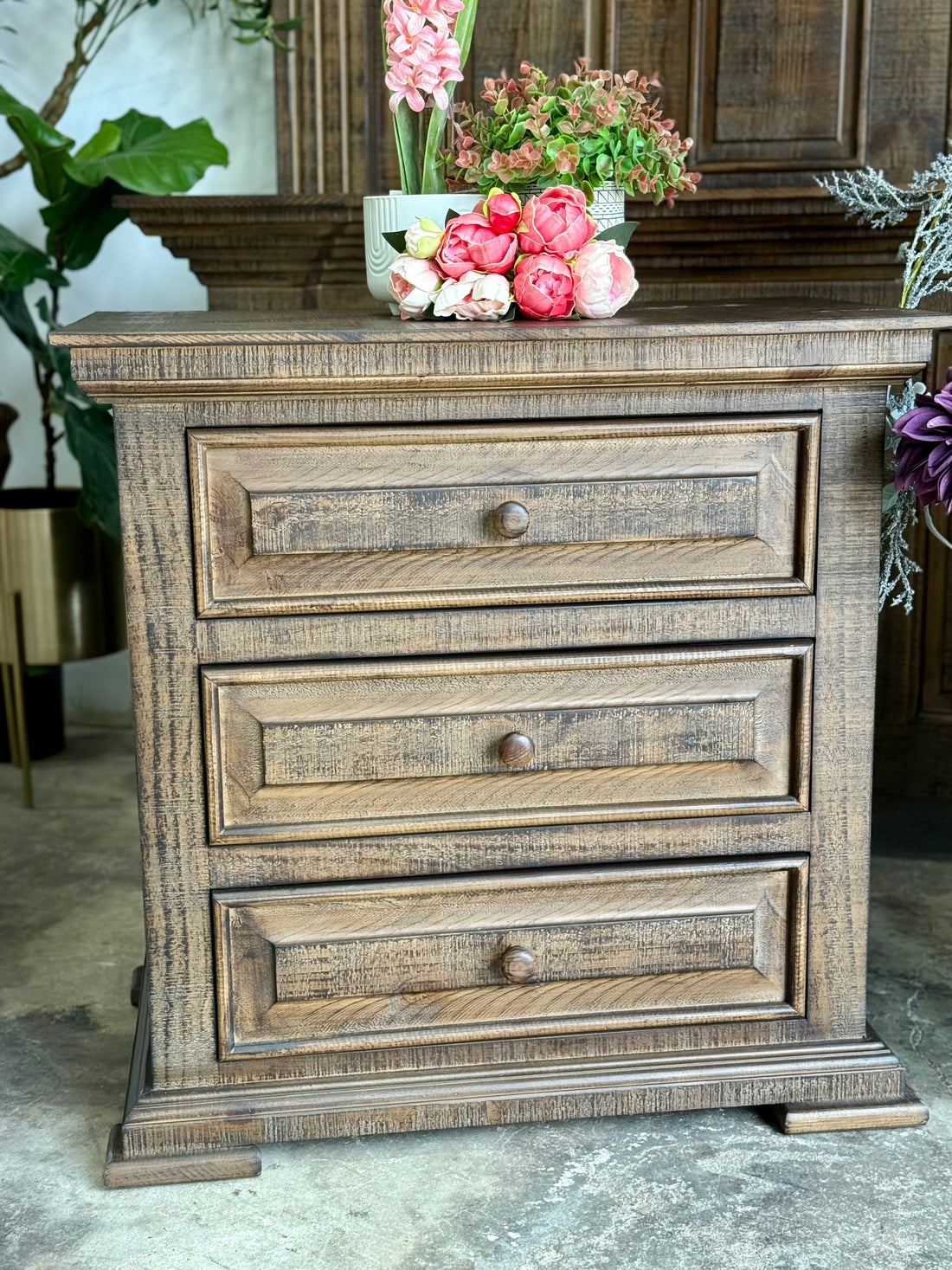 Charlotte 3-Drawer Nightstand-Light Honeywood™