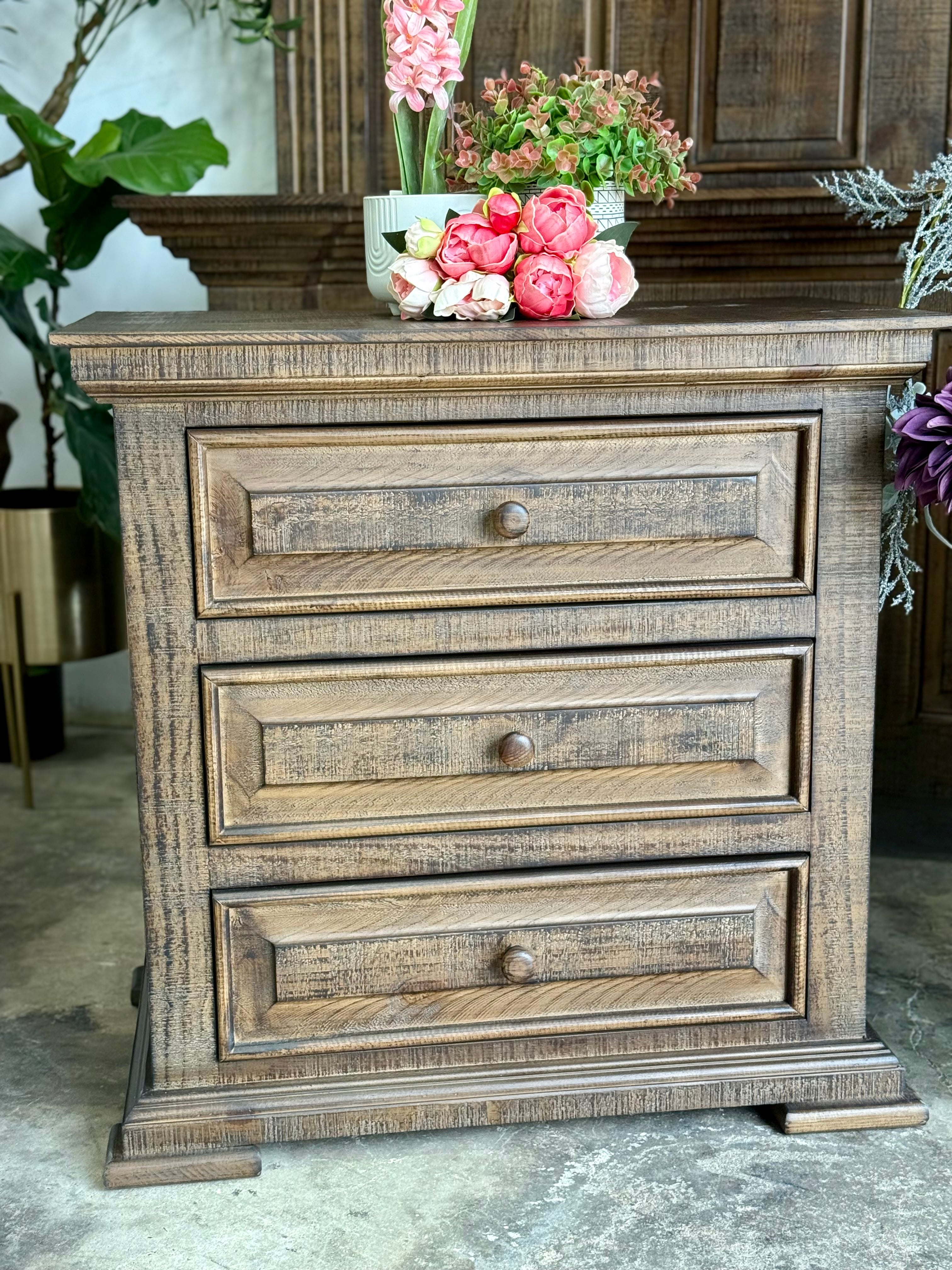 Charlotte 3-Drawer Nightstand-Light Honeywood™