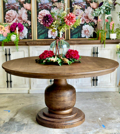 Lilly 60" Round Pedestal Dining Table-Honeywood™