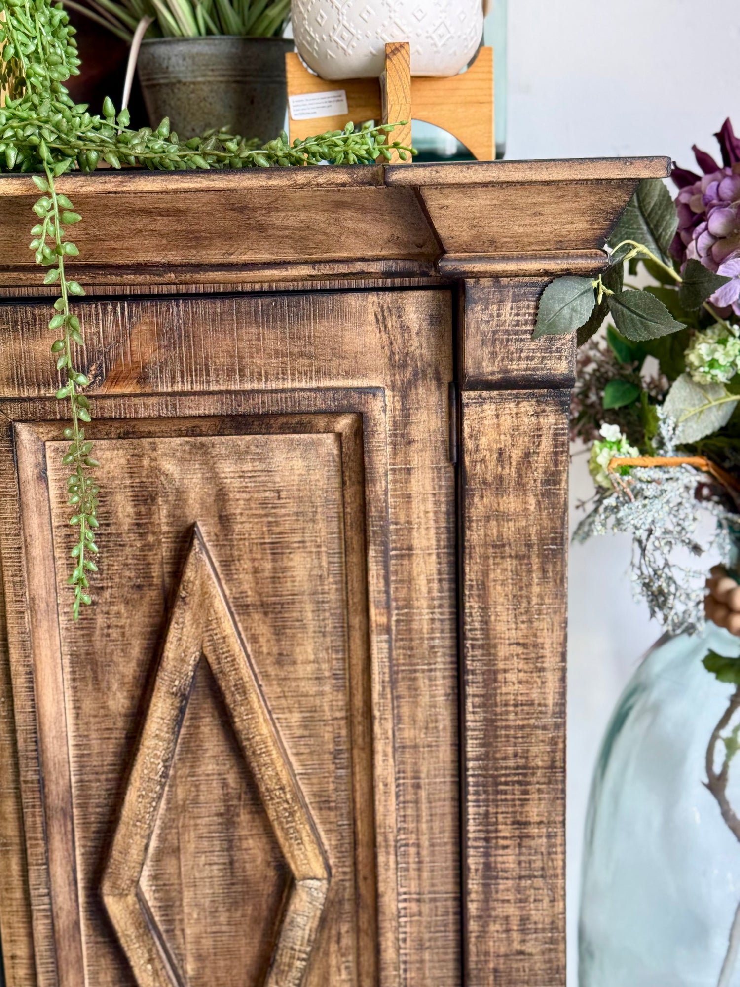 Chloe 6 Door Console-Pecan