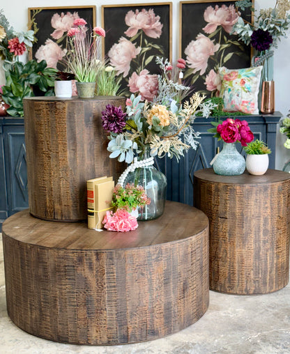 Round Drum Coffee Table-Honeywood™