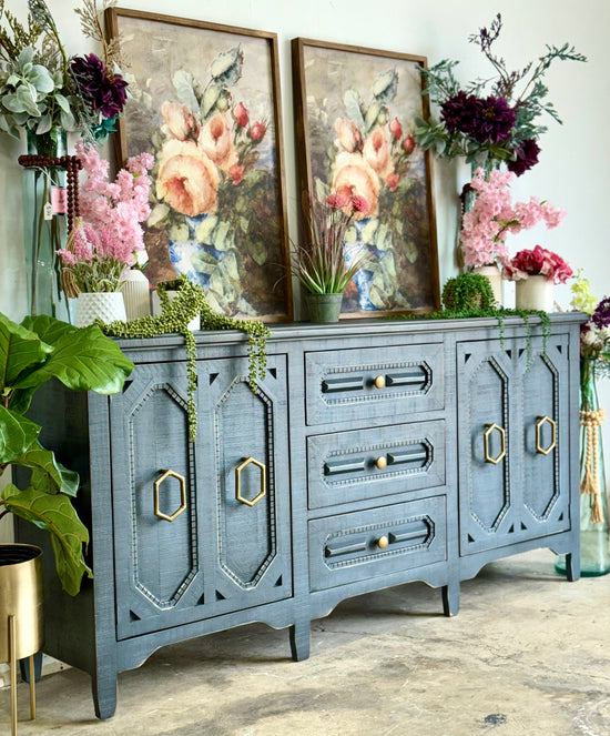 Cora Console-Blue Haze/Gold