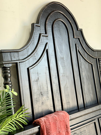 Madison Queen Bed-Handrubbed Black