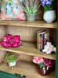 Paisley Curved Vitrine-Briarwood/Cappuccino