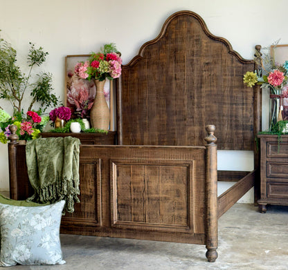 Adele Queen Bed- Honeywood