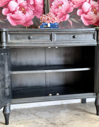 Celine 4 Door Console-Handrubbed Black