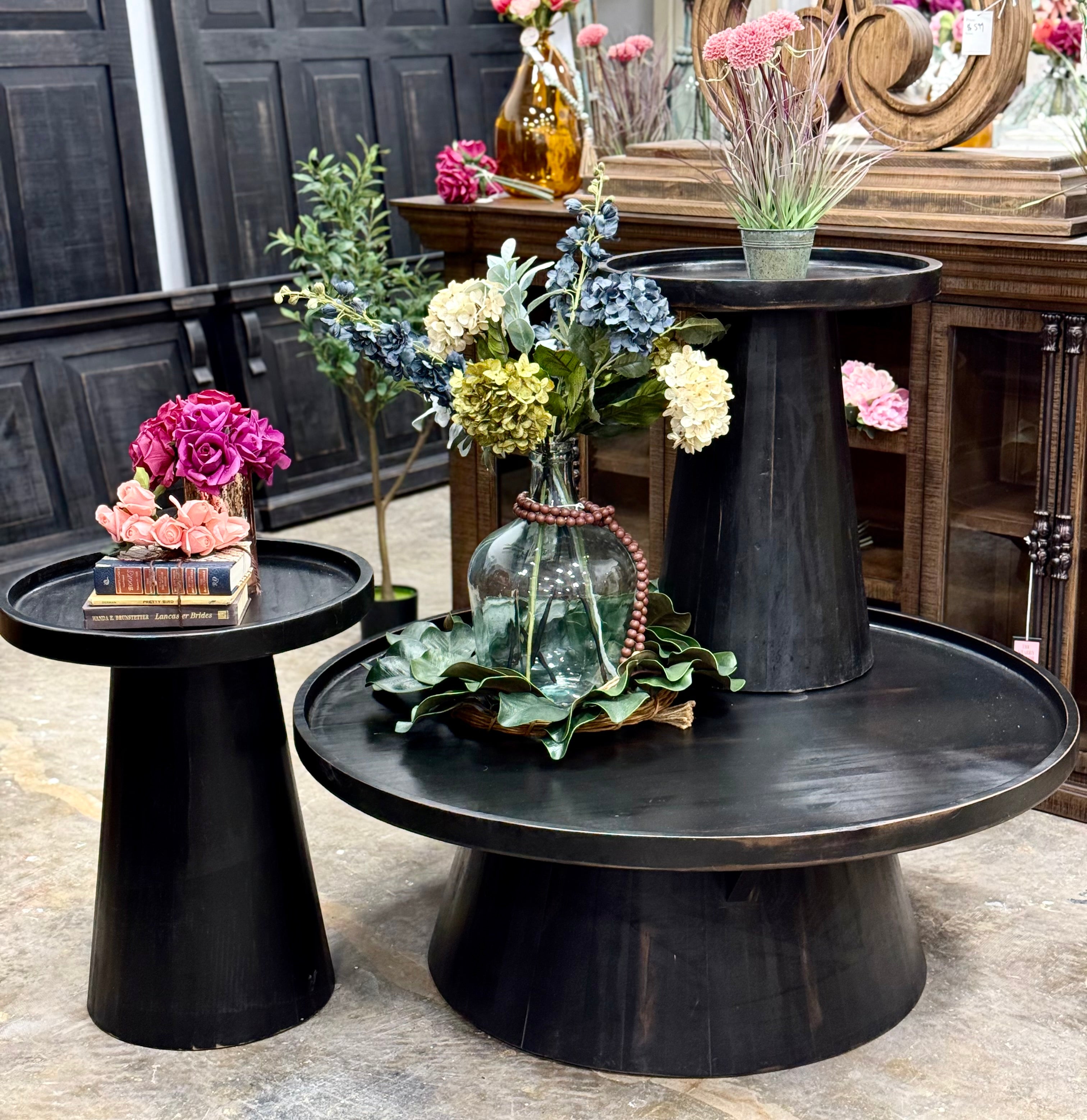 Kennedy Side Table-Handrubbed Black