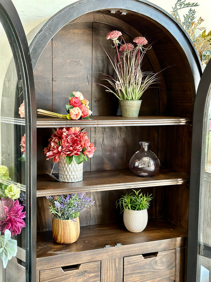 Avery Domed Vitrine-Black/Sparrow Interior