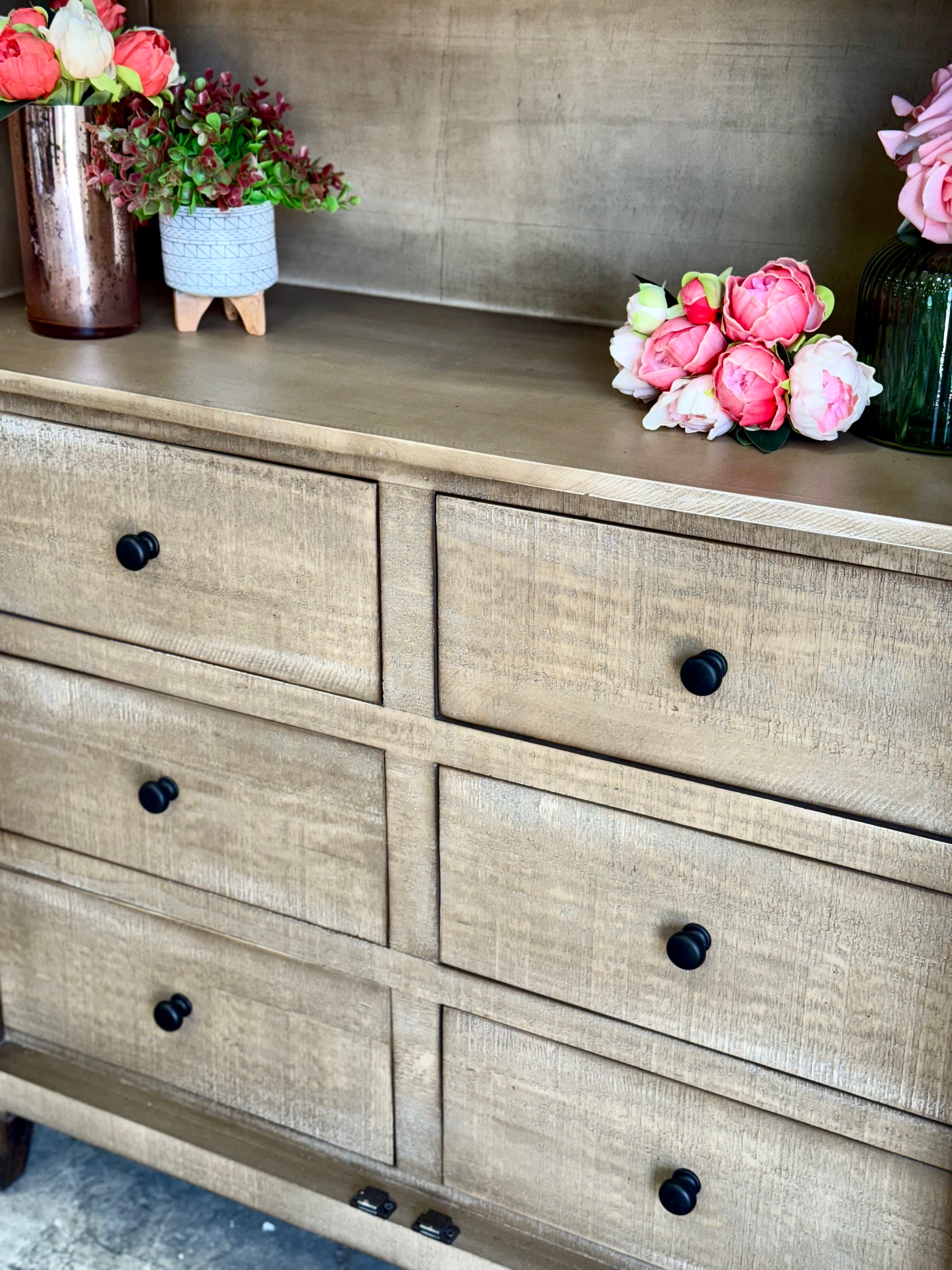 Melody Domed Vitrine-Honeywood™/Cappuccino
