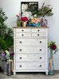 Delaney Chest of Drawers-White Wheat/Sandstone