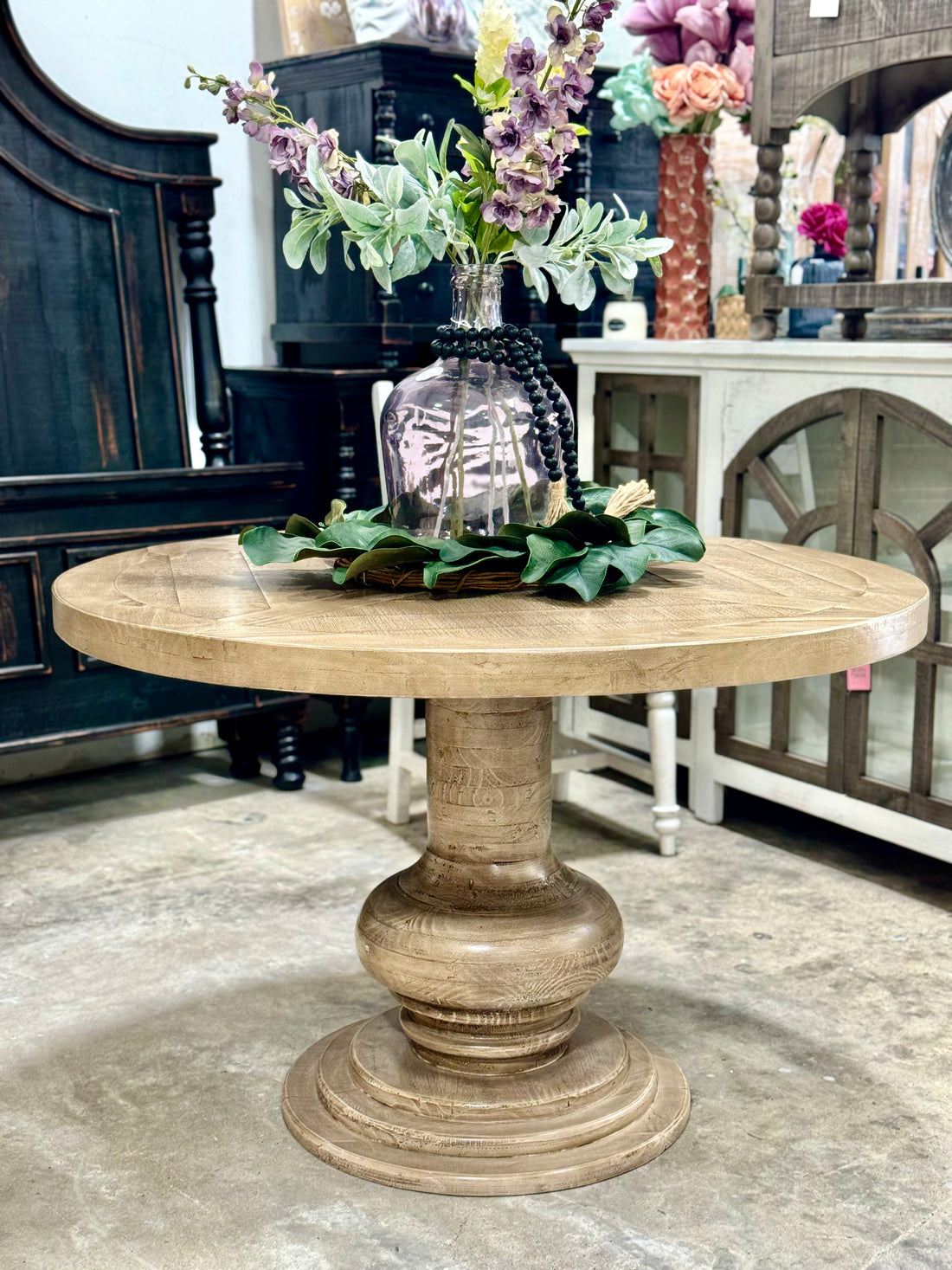 Clara 47&quot; Round Dining Table-Cappuccino