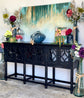 Westgate Leggy 6-Door Sideboard-Handrubbed Black