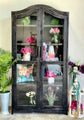 Brooklyn Arched Vitrine-Black/Mahogany