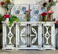 Circle 4 Door Console-Distressed Cream