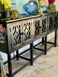 Westgate Leggy 6-Door Sideboard-Handrubbed Black