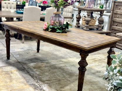 Adeline 7 Foot Dining Table-Pecan