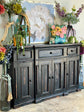 Lindsey 4-Door Console-Handrubbed Black