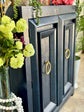 Imperial 2 Door Cabinet- Deep Blue/Gold